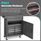 Winado 4-Drawer Rolling Tool Chest, 2-in-1 Large Storage Toolbox, Black