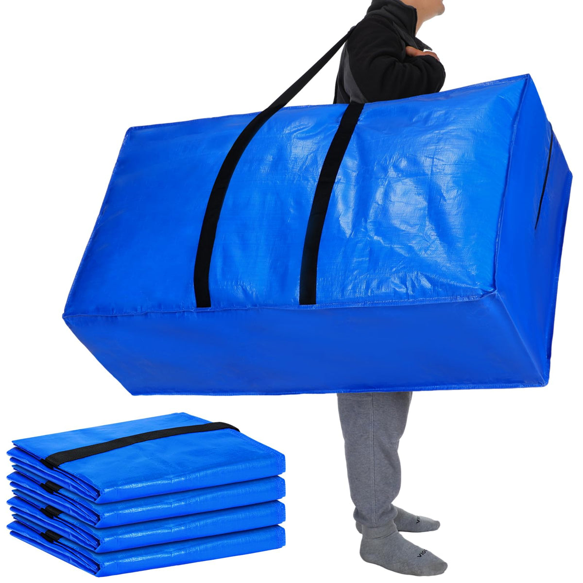Windyun 4 Pcs 195 Gallon Extra Large Moving Bags XXL Heavy Duty Storage Bag