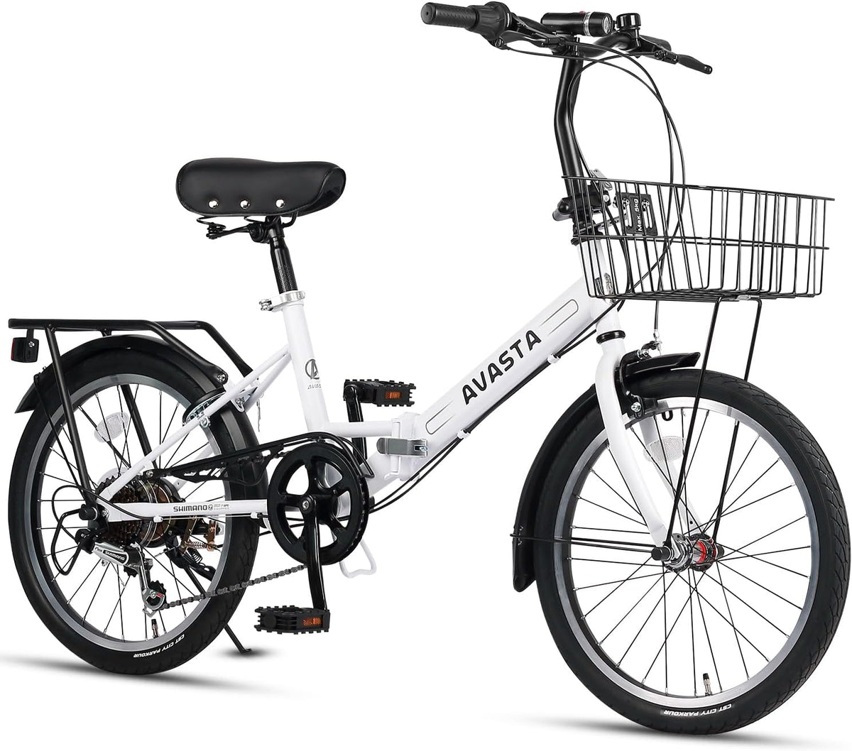 AVASTA Quartet Folding Bike, 20/24 Inch, 7-Speed, Dual Brakes