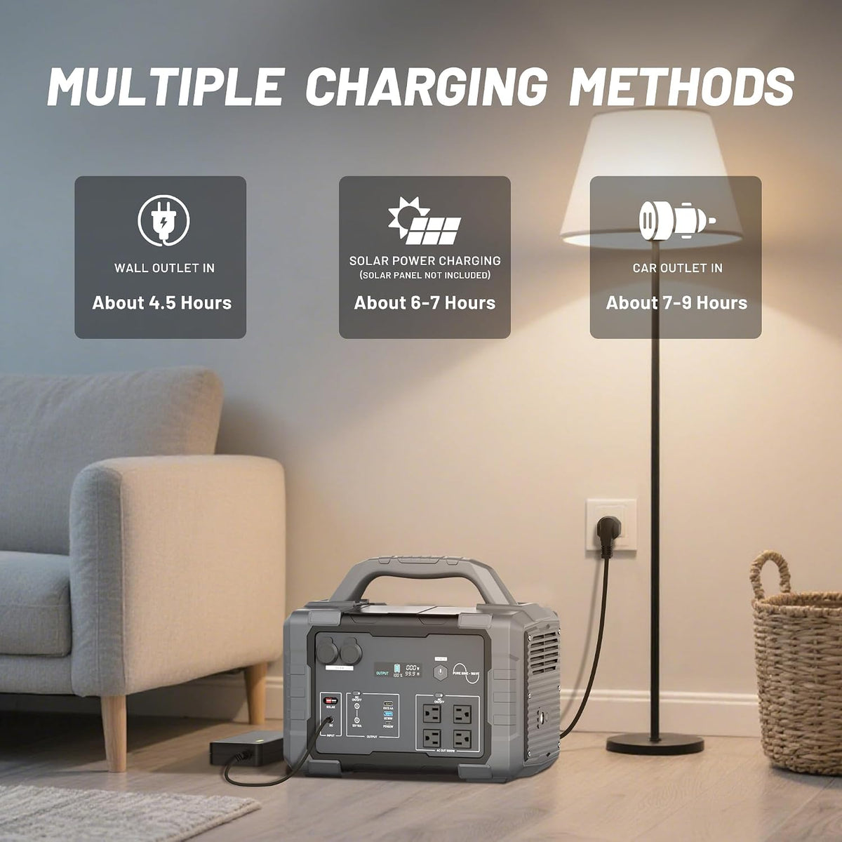1000W Portable Power Station 1024Wh LiFePO4 for Outdoor & Home