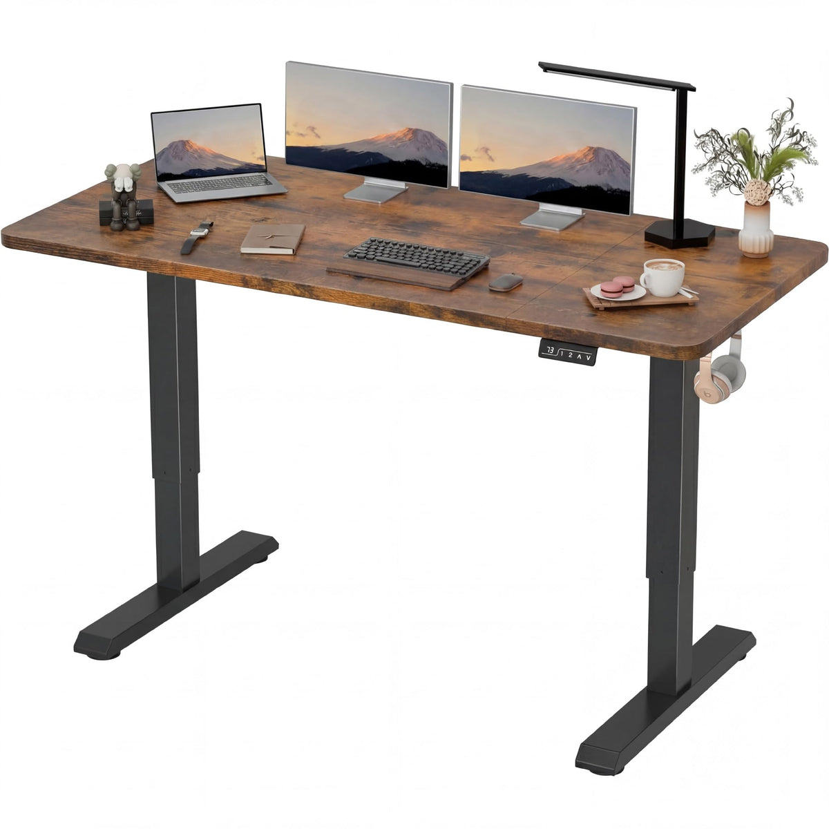Furmax 55 Inches Electric Height Adjustable Standing Desk Home Office Desk
