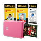 Kodak Step Instant Color Photo Printer with Bluetooth/NFC, ZINK Technology & Kodak App for iOS & Android (Pink) Starter Bundle