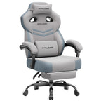 GTPLAYER Big & Tall Gaming Chair, Wide Seat with Footrest, Charcoal