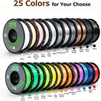 16Rolls PETG Filament Bundle Filament Bulk 1KG 1.75 mm Multicolor