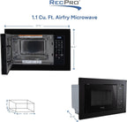 RecPro RV Air Fry Microwave 1.0 Cu Ft, 900W Black