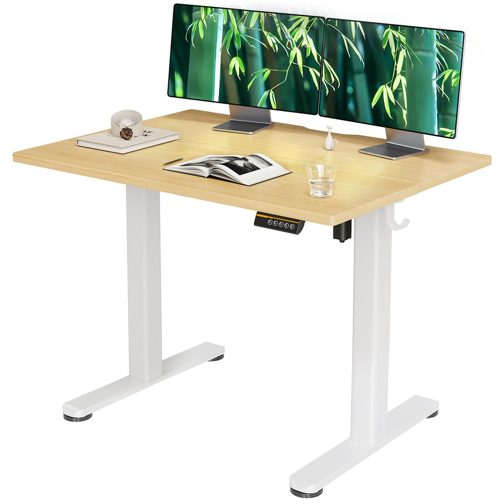 Claiks Electric Height Adjustable Standing Desk, 48x24 Inch, Nature