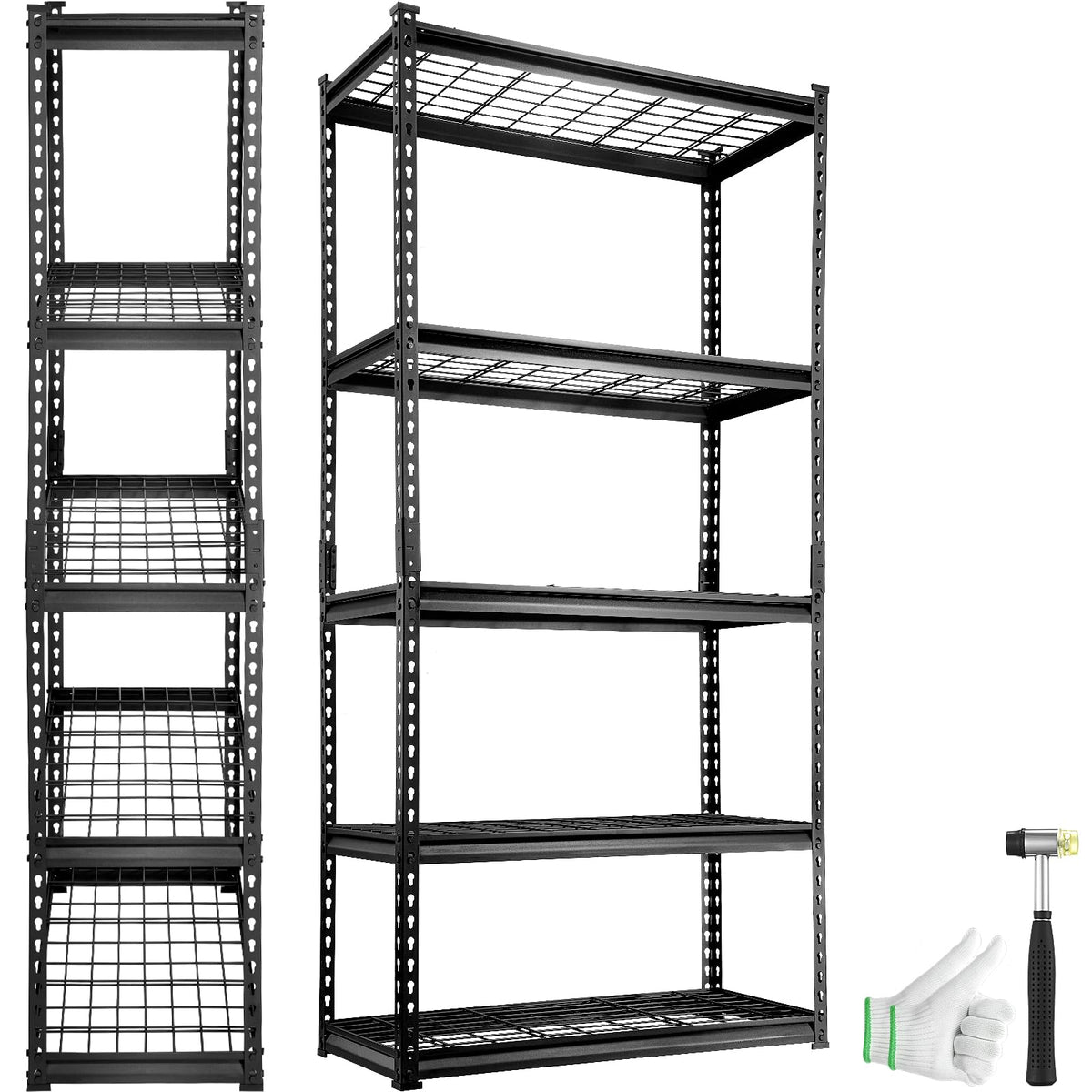 VEVOR Storage Shelving Unit 5-Tier Adjustable 2000 lbs Capacity 60"x24"x78"