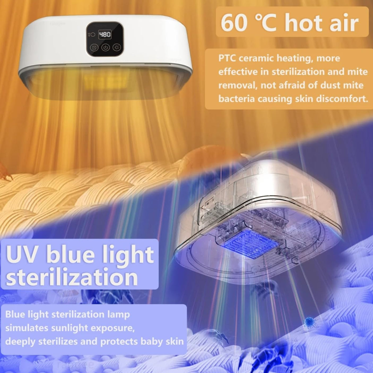 Portable Clothes dryer Mini Folding Cloth Dryer Touch Electric Clothing Dryer Fabric Laundry Dryer Body dryer For Travel Home