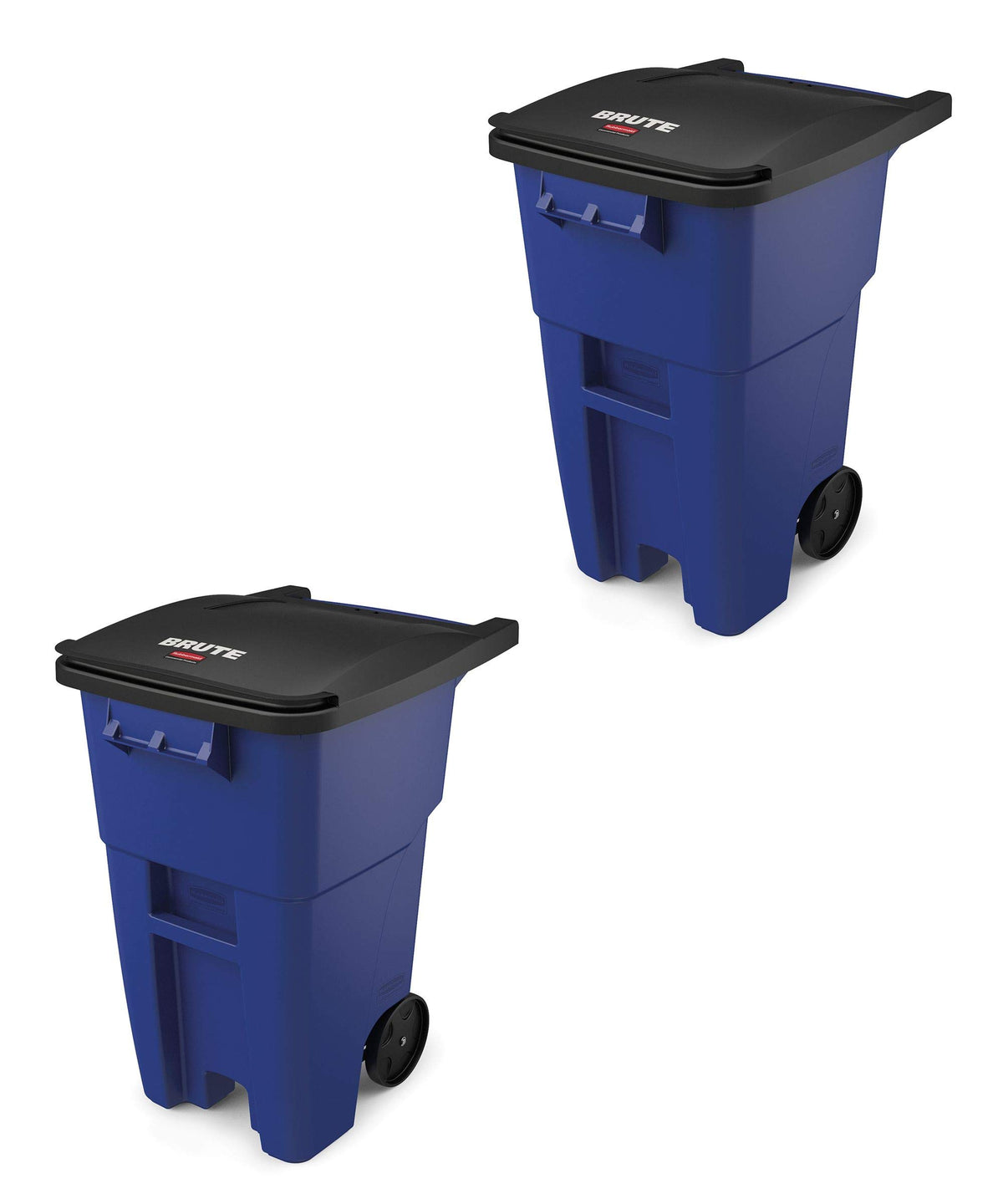 Rubbermaid Commercial Products Brute Rollout Trash Can, Gray, 65-Gallon