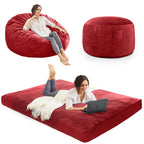 Bean Bag Chairs for Adults - Giant Bean Bag Convertible Floor Sofa