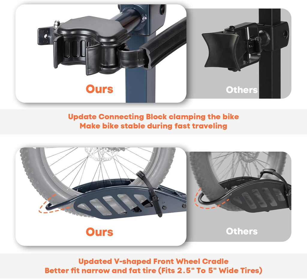 CRAVOT CyberRack E2 Hitch 2 E-Bike Rack with Ramp,200 lbs Capacity