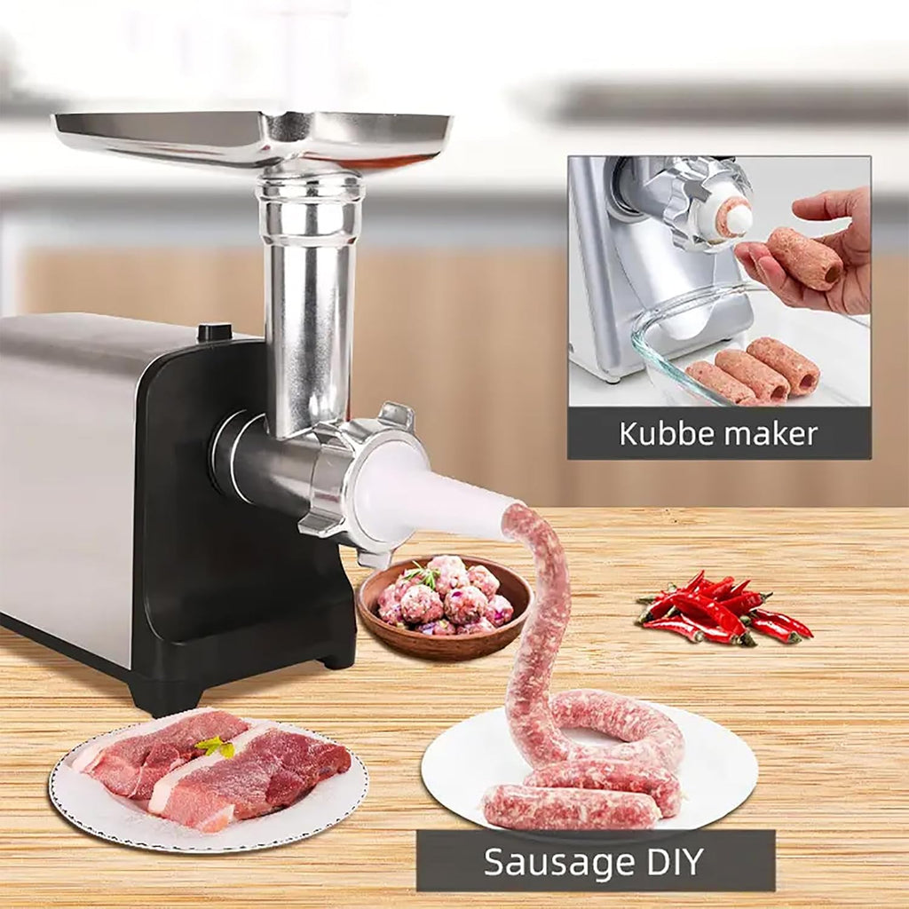 Portable Meat Mincer, 350WElectric Meat Grinder with Aluminum Alloy Tray, 3 Different Hole Diameter Cutting Boards and Removable Parts, Time & Effort Saving and Easy to Clean, for Home, Kitchen