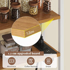 L-Shaped Bakers Rack with Power Outlet