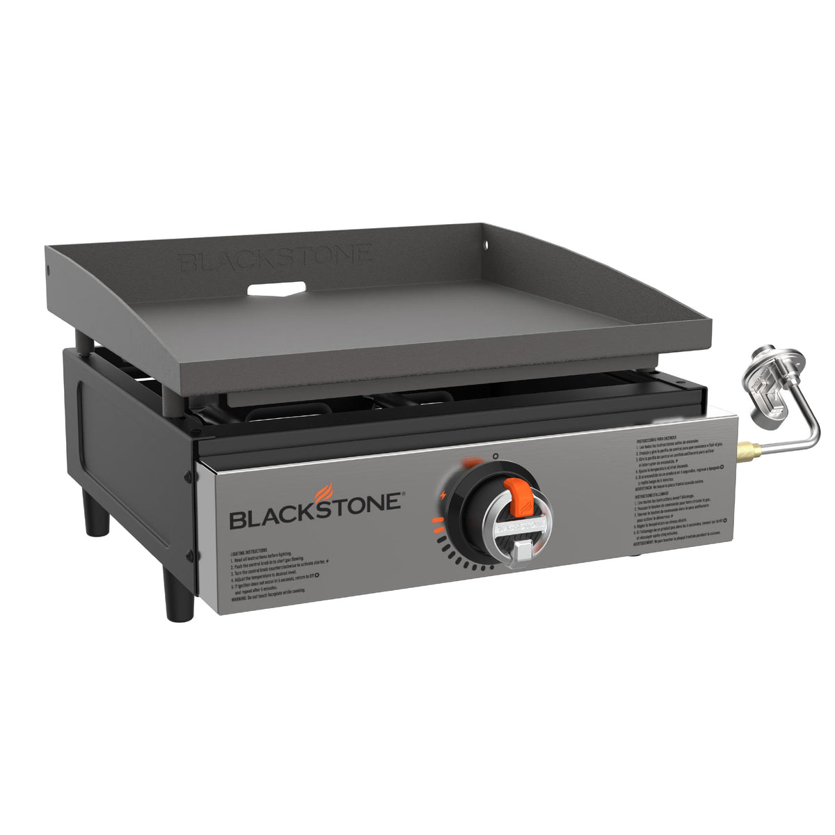 Blackstone 2142 Original 17” Tabletop Griddle with Low-Maintenance Stainless Steel Front Plate, Powder Coated Steel, Black