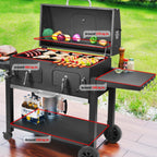 Charcoal Grill 753 Sq In,Extra Large BBQ Grill Adjustable Charcoal Trays