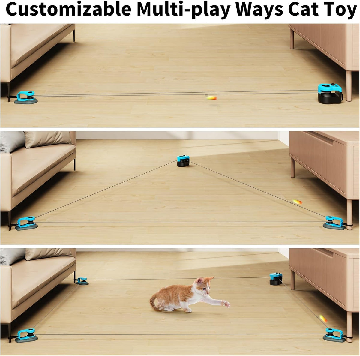 Interactive Cat Toys for Indoor Cats Chasing Running Hunt Instinct Exercise