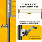 Haokelball Badminton Set with Net Rackets Shuttlecocks for Backyards Games