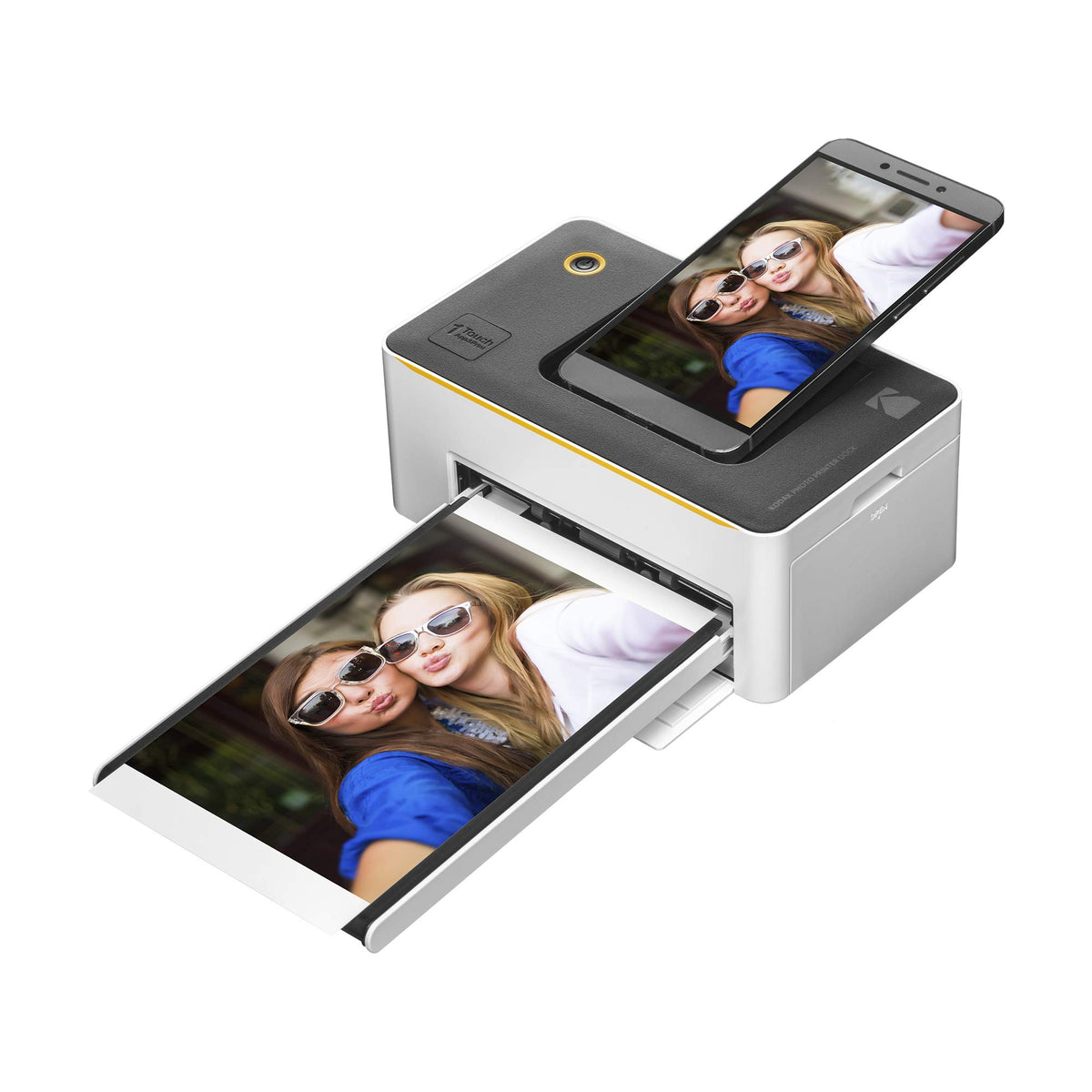 KODAK Dock Premium 4x6” Portable Instant Photo Printer (2022 Edition) Bundled with 120 Sheets | Full Color Photos, 4Pass & Lamination Process | Compatible with iOS, Android, and Bluetooth Devices