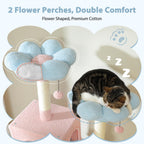 PAWZ Road Flower Cat Tree 72" Cat Tower with Condos&Hammock for Large Cats