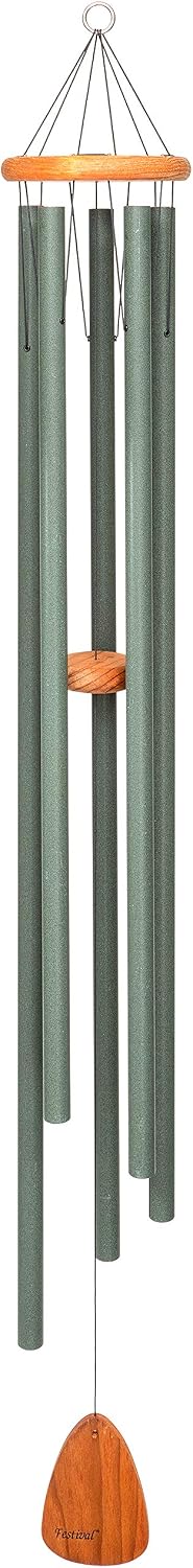 Festival 60-inch Redwood Wind Chime in Bronze by Wind River for Patio, Backyard, Garden, and Outdoor décor. Made in The USA