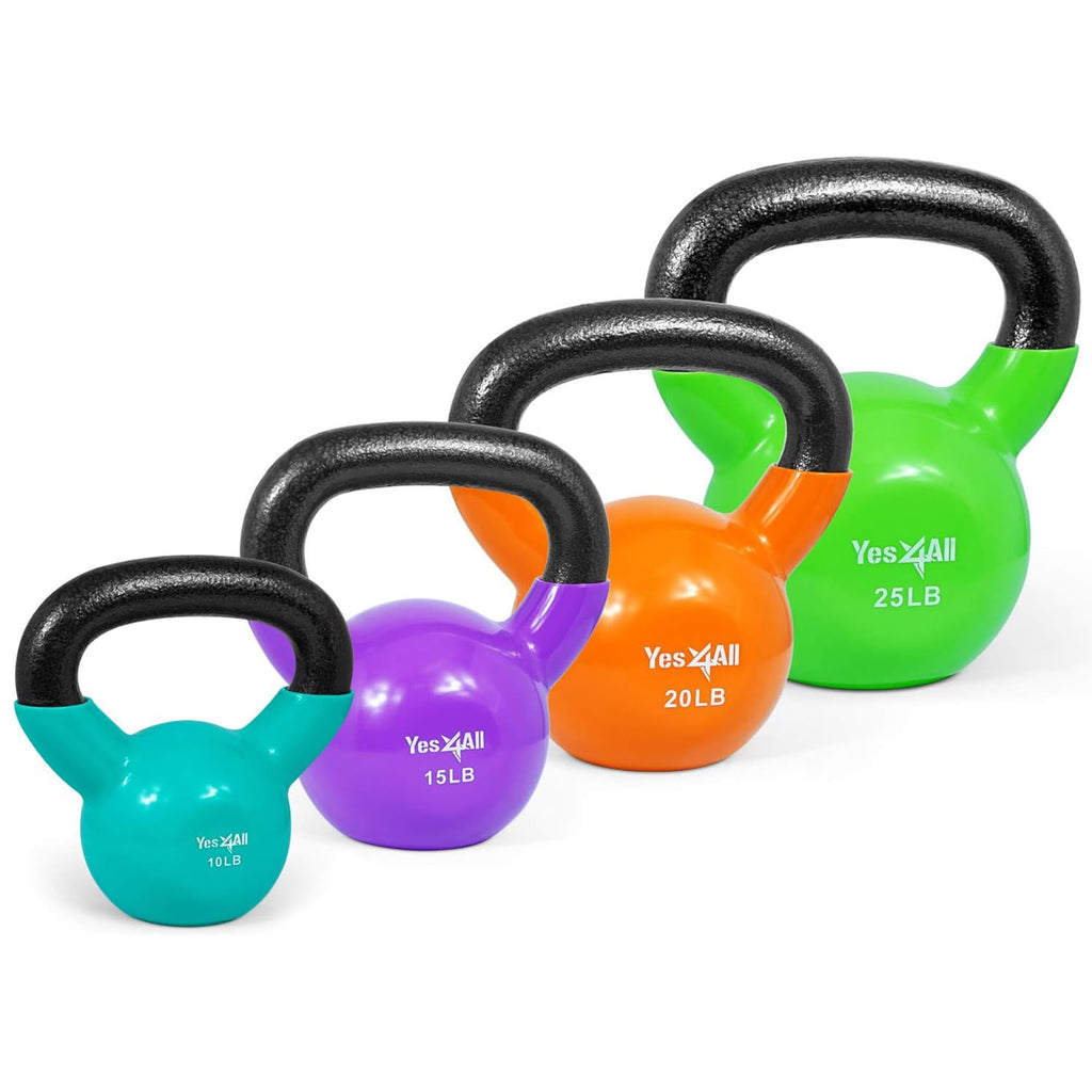 Yes4All Vinyl Kettlebells, Versatile Set