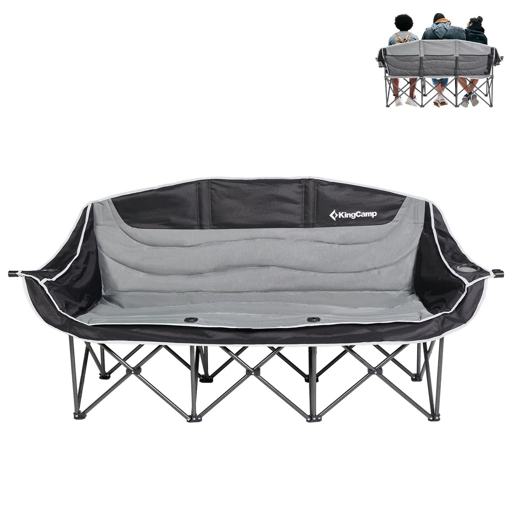 KingCamp Double Camping Chair, Heavy Duty 660lbs Folding 2 Person Chair