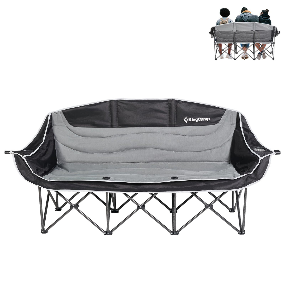 KingCamp Double Camping Chair, Heavy Duty 660lbs Folding 2 Person Chair