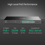 Omada ES220GMP, 16 Port Gigabit Easy Managed PoE Switch
