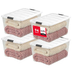 IRIS USA 6-Pack 72 Quart Storage Bins with Lids, Clear