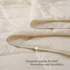 CUDDLE DREAMS Classic Wool Comforter (Midweight for All Season, Queen)