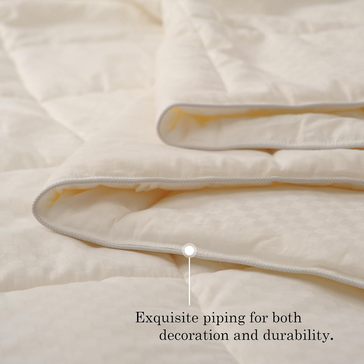 CUDDLE DREAMS Classic Wool Comforter (Midweight for All Season, Queen)