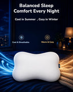 Cervical Neck Pillow for Sleeping, Memory Foam Pillows, White