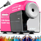 AFMAT PSC4 Electric Pencil Sharpener, Fast & Hands-Free, 10K+ Uses, 5 Nibs, Fully Automatic Pencil Sharpener for Classroom, Heavy Duty Sharpeners for No.2/Jumbo Pencils (φ6.5-10.5mm) US Plug(120V)