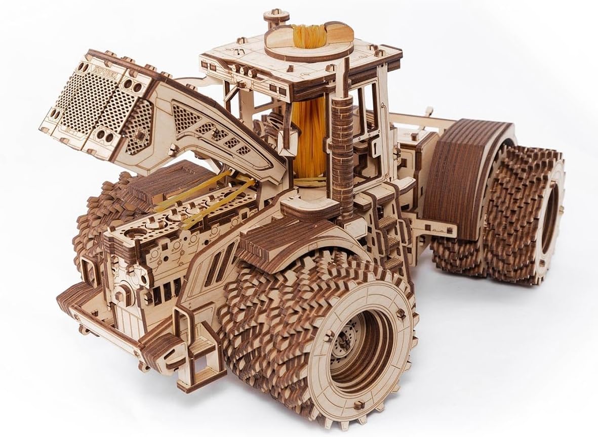 3D Wooden K-7M Tractor Model Kit, Wood Building Set, Educational STEM Toy, Engineering Puzzle for Adults & Teens, Collectors Display Model 596PCS