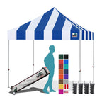 Eurmax USA 10x10ft Pop Up Canopy,Commercial Instant Tent for Outdoor Events,Patented No-Tip Rolling Storage Bag with 4 Sandbags,UV & Water Resistant,Heavy Duty Portable Shelter Gazebo,White
