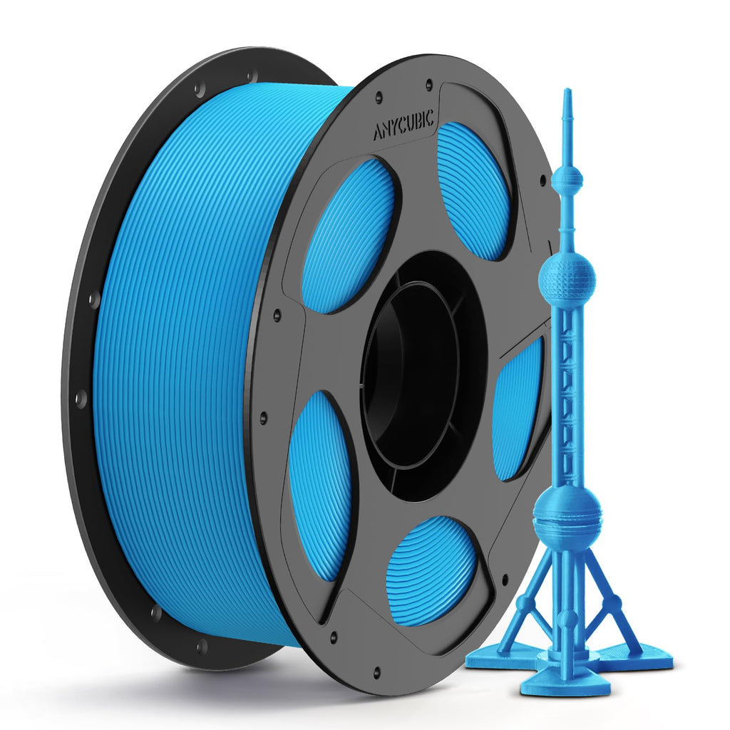 ANYCUBIC PLA Plus (PLA+), 3D Printer Filament 1.75mm Bundle, High Toughness, 1KG Spool, Black, White, Texture Grey, Pink, Red, Blue, Green, Orange, Yellow, Purple, 10KG in Total