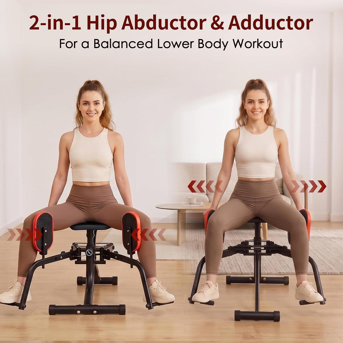 soges Hip Abductor/Adduction Machine for Home Gym, Glute & Thighse