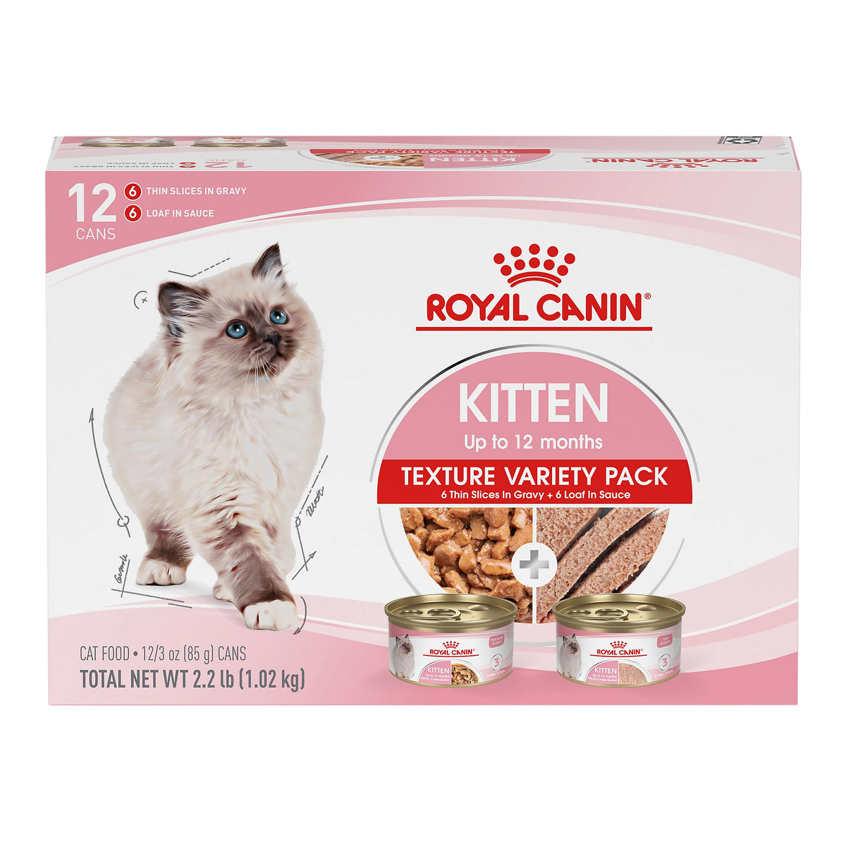 Royal Canin Feline Health Nutrition Kitten Thin Slices in Gravy Cat Food, 3 oz (Pack of 24).