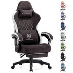 GTPLAYER Gaming Chair, Computer Office Chair with Pocket Spring Cushion, Linkage Armrests and Footrest, High Back Ergonomic Computer Chair with Lumbar Support Task Chair with Footrest(Black)
