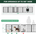 FXW Dog Gate, Extra Wide Adjustable for Openings Up to 165", 32" H