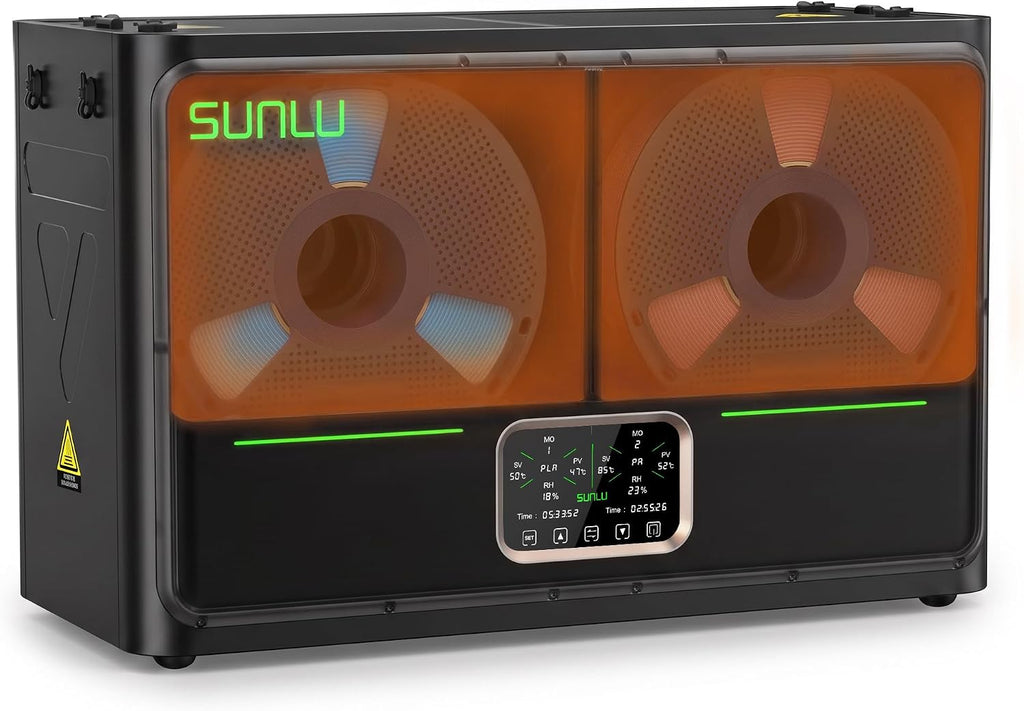 SUNLU S4 Pro Dual-Zone 3D Printer Filament Dryer, 4-Spool, 380W, 85°C