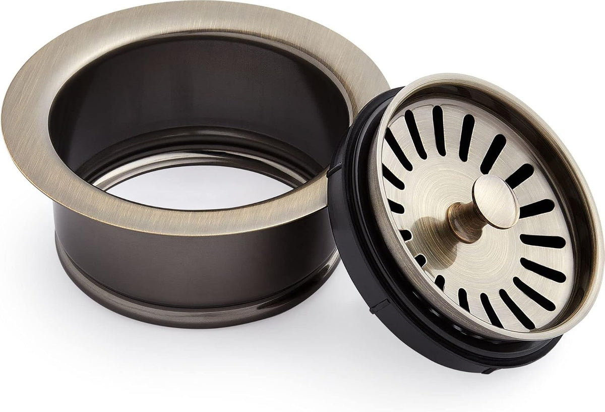 Signature Hardware 483692 4-1/2" Garbage Disposal Flange with Stopper for Sinks up to 5/8" Thick