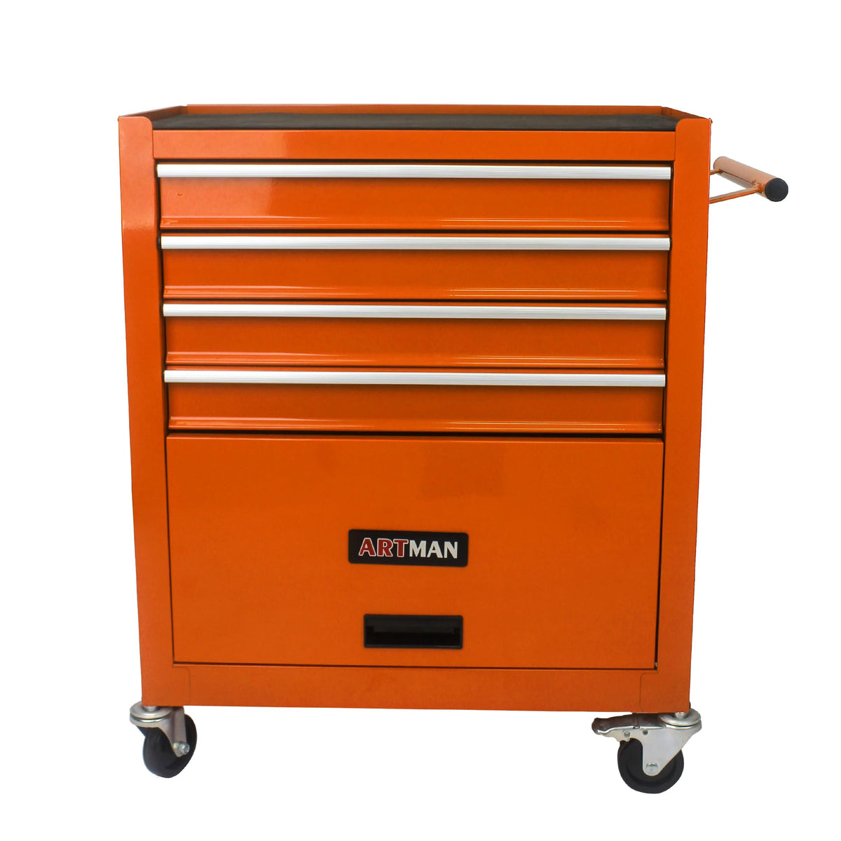 4-Drawer Tool Cart on Wheels, Drawers Rolling Tool Chest with 1 Cabinet, Mobile Trolley Organizer Tools Box with Locking Wheels & Ball Bearing Drawers for Garage,Warehouse,Repair Shop (Blue)