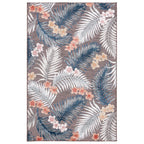 SAFAVIEH Washable Rug Outdoor Cabana Collection - 6'5" x 9'6", Blue & Rust, Non-Shedding & Easy to Clean, Ideal for Patio, Backyard, Mudroom (CBN458M)