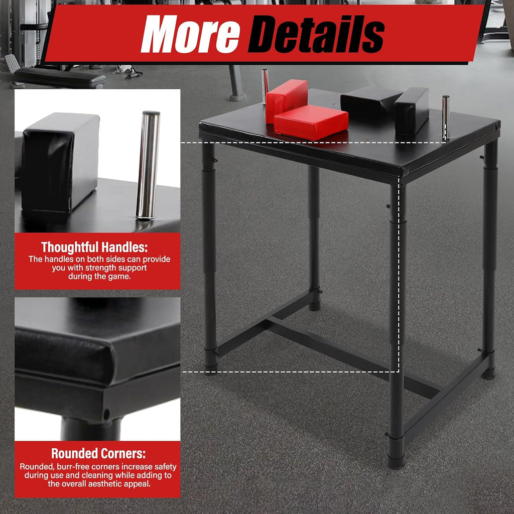 Arm Wrestling Table, Professional Arm Wrestling Battle Table, Armwrestling Training Equipment with Wrist Strap Strength Training Equipment for Gyms Sports Arenas Homes Club Office