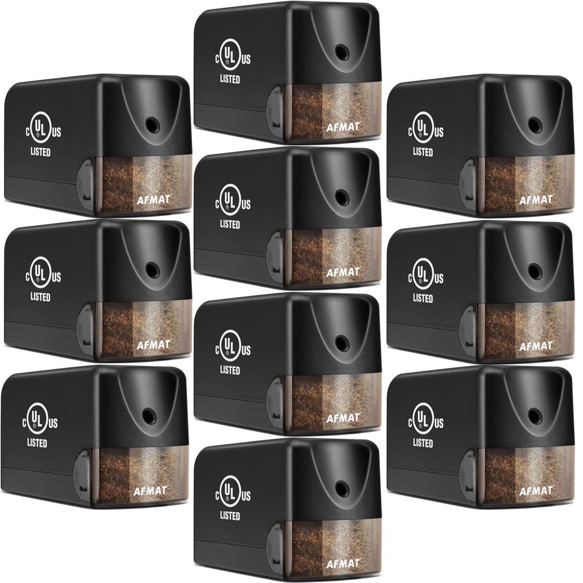 AFMAT 3 Pack Electric Pencil Sharpener PS13, Heavy Duty Pencil Sharpener for Classroom, 6.5-8mm No.2/Colored Pencils, UL Listed, 10,000+ Sharpenings for Home, Office, School
