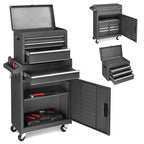 Winado 4-Drawer Rolling Tool Chest, 2-in-1 Large Storage Toolbox, Red