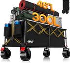 46" Collapsible Wagon Cart Foldable 300L Capacity Compact Folded Size