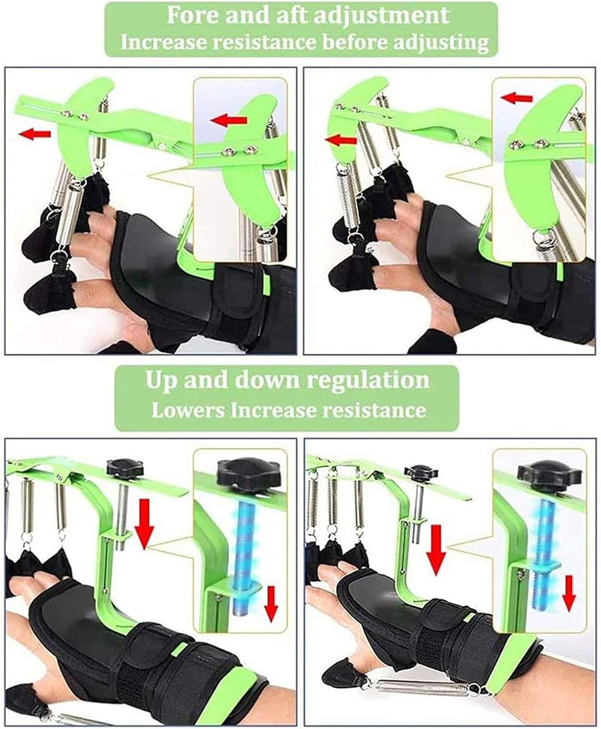 Hand Wrist Rehabilitation Training Equipment Adjustable Hand Grip Strengthener Finger Training Device for Stroke Hemiplegia Patients Tendons Exercise