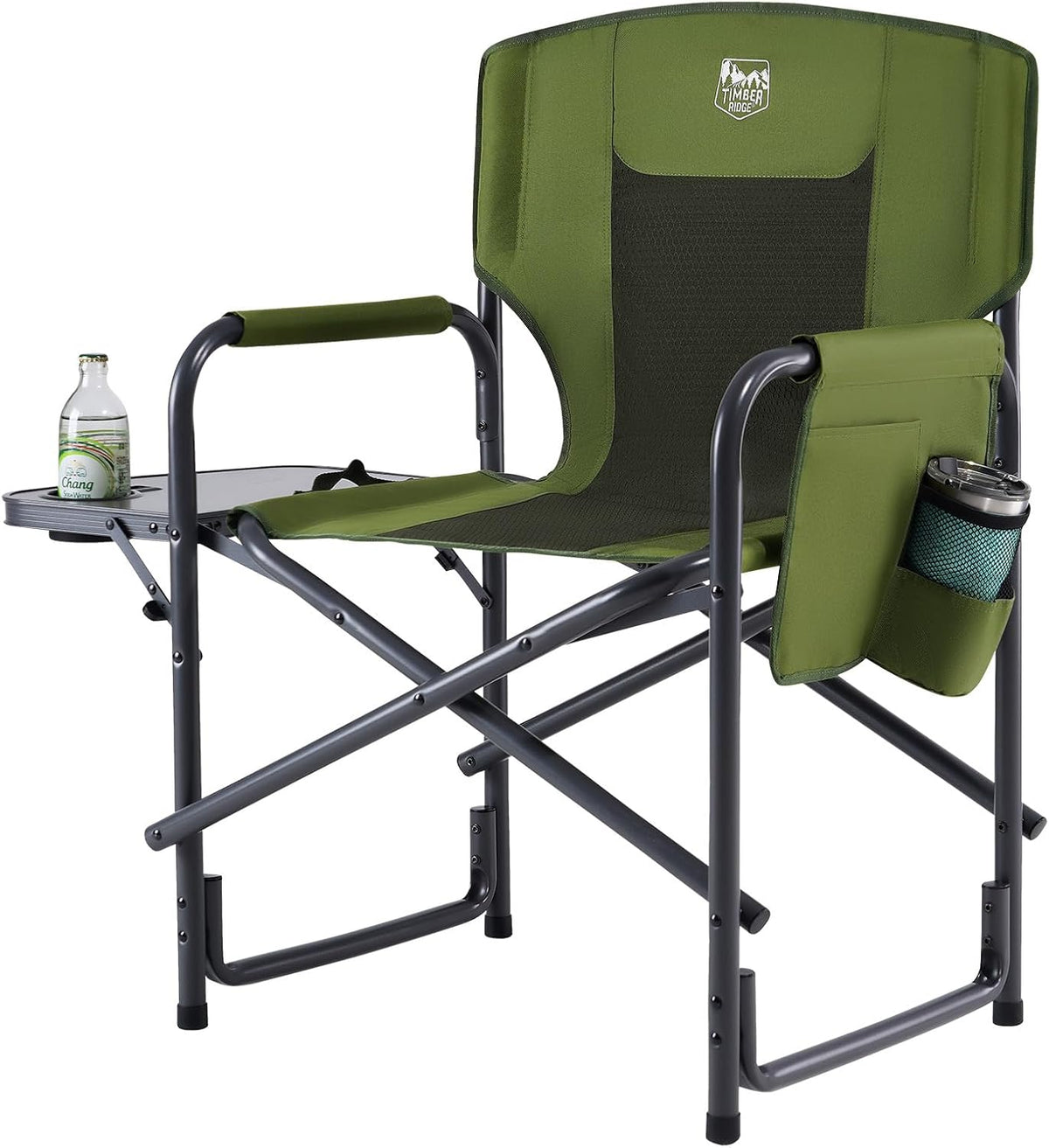 TIMBER RIDGE Aluminum Oversized Camping Chair, Support 400lbs